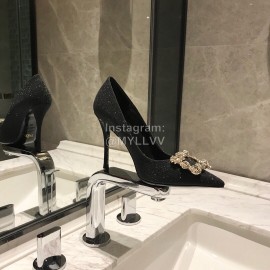 Roger Vivier Fine Rhinestone Sheepskin Flat Heels For Women