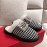 Roger Vivier Winter Soft Plaid Plush Slippers For Women
