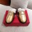 Roger Vivier Winter Soft Plaid Plush Slippers For Women Gold