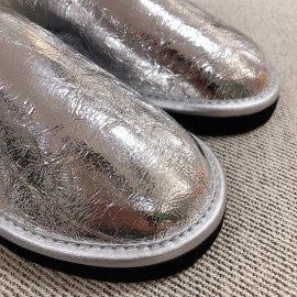 Roger Vivier Winter Fashion Silver Patent Leather Soft Plush Boots For Women