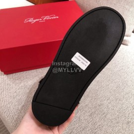 Roger Vivier Winter Fashion Silver Patent Leather Soft Plush Boots For Women