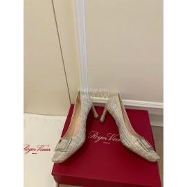 Roger Vivier Fashion Square Head Sheepskin High Heels For Women