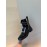 Roger Vivier Fashion Black Square Button Lace Up Short Boots For Women