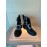 Roger Vivier Fashion Black Square Button Lace Up Short Boots For Women