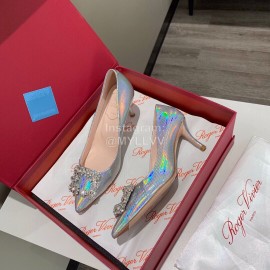 Roger Vivier Fashion Diamond Button Pointed High Heels For Women 