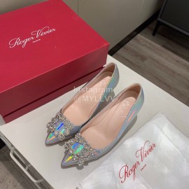 Roger Vivier Fashion Diamond Button Pointed High Heels For Women 