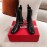 Roger Vivier Fashion Square Button Patent Leather Boots For Women Black