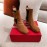 Roger Vivier Fashion Square Button Velvet Boots For Women Brown