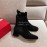 Roger Vivier Fashion Square Button Velvet Boots For Women Black