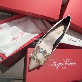 Roger Vivier Exquisite Diamond Square Button Suede High Heels Khaki