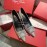Roger Vivier Exquisite Diamond Square Button Suede High Heels Silver