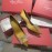Roger Vivier Exquisite Diamond Square Button Suede High Heels Yellow