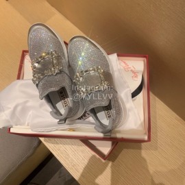 Roger Vivier Fashion Diamond Mesh Casual Shoes For Women