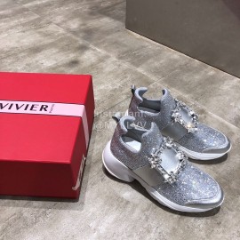 Roger Vivier Fashion Diamond Mesh Casual Shoes For Women