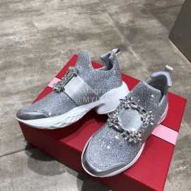 Roger Vivier Fashion Diamond Mesh Casual Shoes For Women