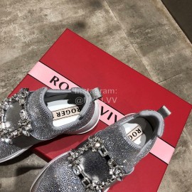 Roger Vivier Fashion Diamond Mesh Casual Shoes For Women