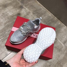 Roger Vivier Fashion Diamond Mesh Casual Shoes For Women
