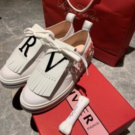 Roger Vivier New Tassel Casual Shoes For Women White