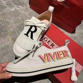 Roger Vivier New Tassel Casual Shoes For Women White