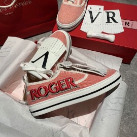 Roger Vivier New Tassel Casual Shoes For Women Pink