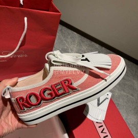 Roger Vivier New Tassel Casual Shoes For Women Pink