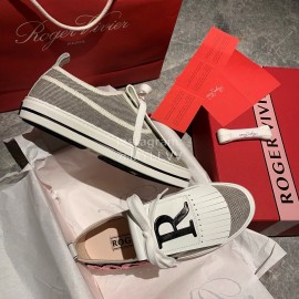 Roger Vivier New Tassel Casual Shoes For Women Gray