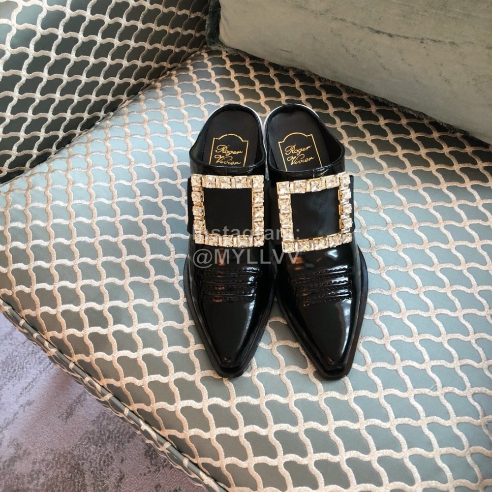 Roger Vivier Autumn Winter New Classic High Heeled Short Boots For Women Black