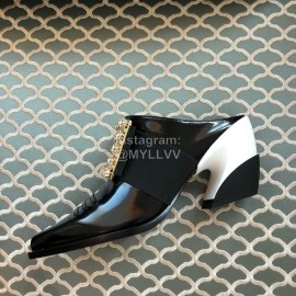 Roger Vivier Autumn Winter New Classic High Heeled Short Boots For Women Black