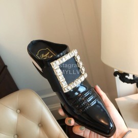 Roger Vivier Autumn Winter New Classic High Heeled Short Boots For Women Black