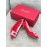 Roger Vivier Spring Summer Crystal Buckle Sheepskin Pointed High Heels Red