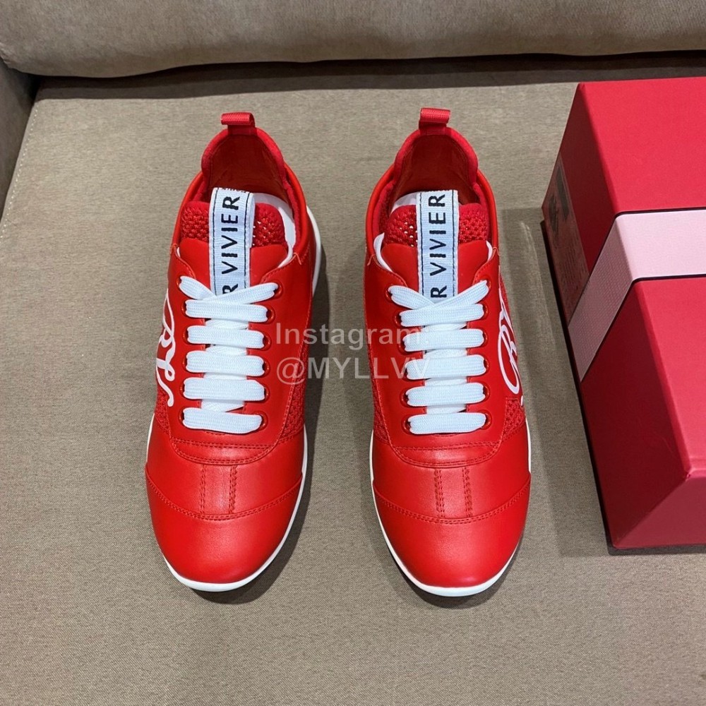 Roger Vivier Autumn Winter Fashion Mesh Sneakers For Women Red