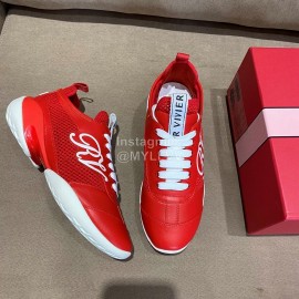 Roger Vivier Autumn Winter Fashion Mesh Sneakers For Women Red