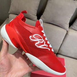 Roger Vivier Autumn Winter Fashion Mesh Sneakers For Women Red
