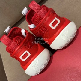 Roger Vivier Autumn Winter Fashion Mesh Sneakers For Women Red