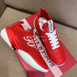 Roger Vivier Autumn Winter Fashion Mesh Sneakers For Women Red