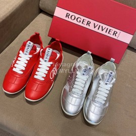 Roger Vivier Autumn Winter Fashion Mesh Sneakers For Women Red