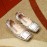 Roger Vivier Soft Sheepskin Fashion Dance Shoes For Women Silver