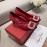 Roger Vivier Square Diamond Buckle Silk High Heels For Women Red