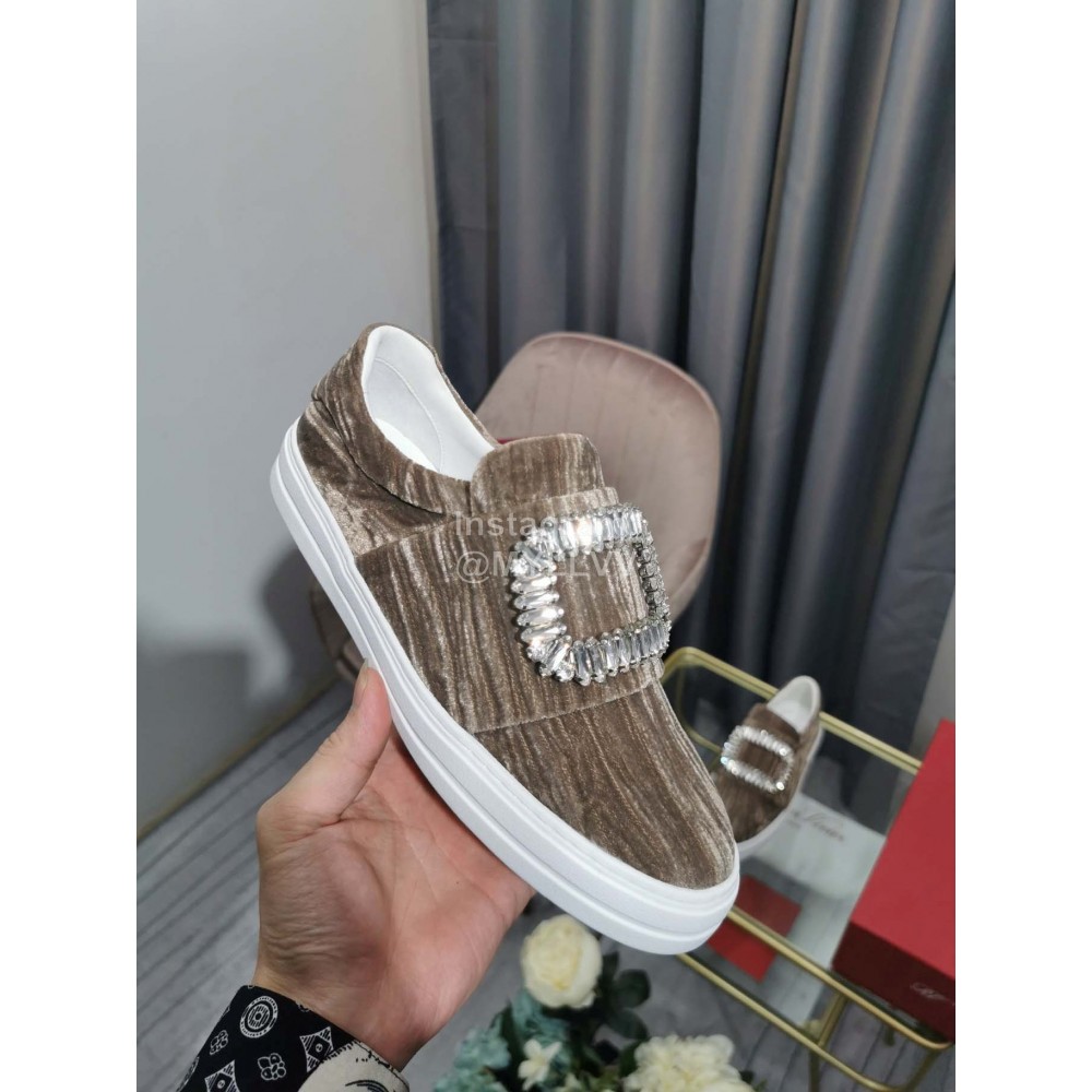 Roger Vivier New Thick Soled Casual Shoes For Women Coffee