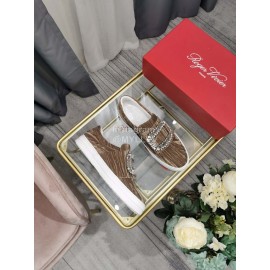 Roger Vivier New Thick Soled Casual Shoes For Women Coffee