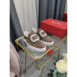 Roger Vivier New Thick Soled Casual Shoes For Women Coffee