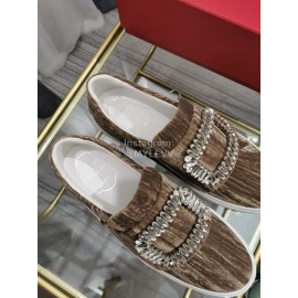 Roger Vivier New Thick Soled Casual Shoes For Women Coffee