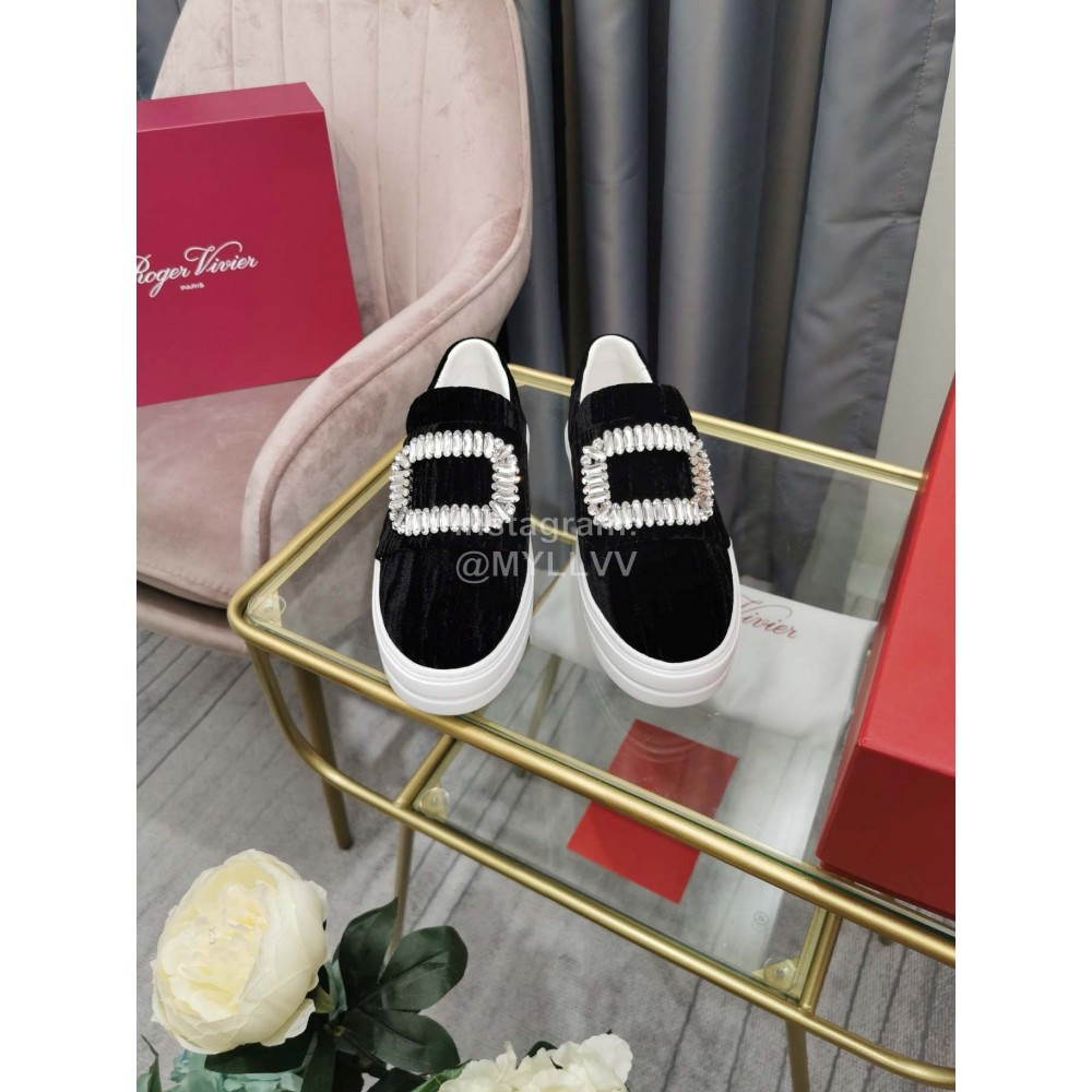 Roger Vivier New Thick Soled Casual Shoes For Women Black