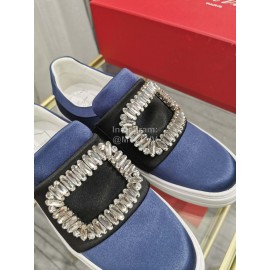 Roger Vivier New Thick Soled Casual Shoes For Women Blue