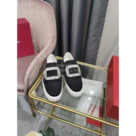 Roger Vivier New Thick Soled Black Casual Shoes For Women