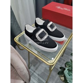 Roger Vivier New Thick Soled Black Casual Shoes For Women