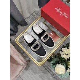 Roger Vivier New Thick Soled Black Casual Shoes For Women