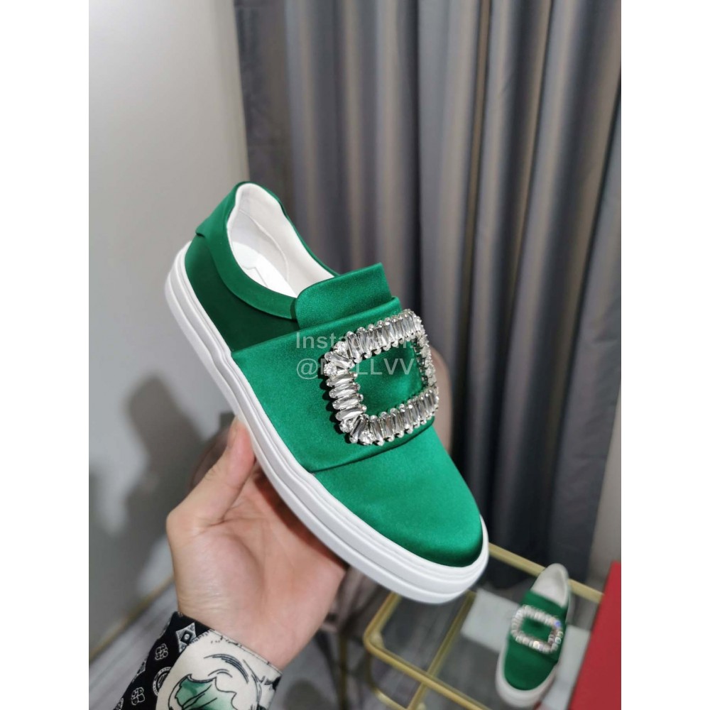 Roger Vivier New Thick Soled Casual Shoes For Women Green
