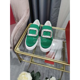 Roger Vivier New Thick Soled Casual Shoes For Women Green