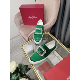 Roger Vivier New Thick Soled Casual Shoes For Women Green